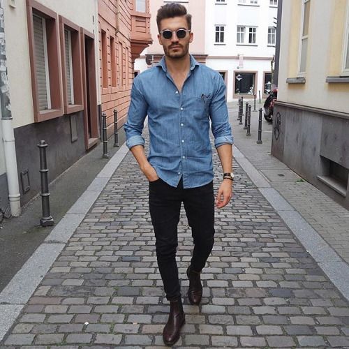 مدل پیراهن 2020 جین مردانه 99 + راهنمای ست کردن و انتخاب لباس جین مردانه 1399