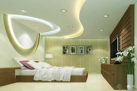 bedroom false ceiling 11 ایده هایی زیبا برای کناف اتاق خواب