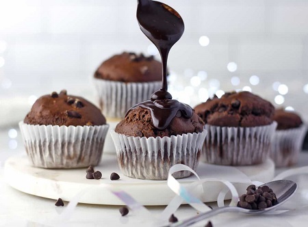 chocolate muffins recipe 01 طرز تهیه انواع مافین شکلاتی