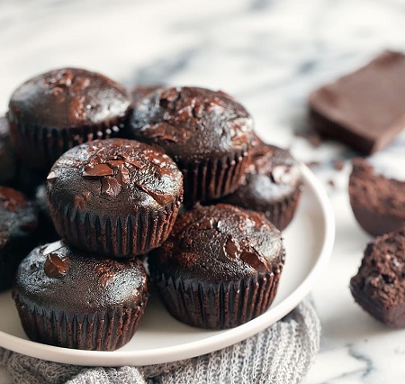 chocolate muffins recipe 02 طرز تهیه انواع مافین شکلاتی