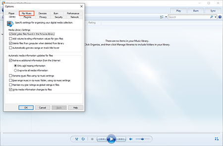windows mediaplayer01 2 تبدیل فایلهای صوتی به Mp3 در مدیا پلیر ویندوز