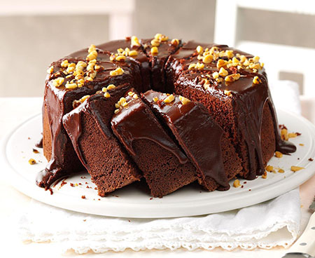  شکلات روی کیک خیس, شکلات روی کیک اسفنجی, سس شکلات روی کیک بدون خامه