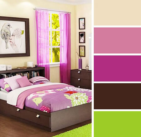دکوراسیون و چیدمان اتاق خواب به رنگ یاسی, ترکیب رنگ یاسی در دکوراسیون اتاق خواب, دکوراسیون یاسی اتاق خواب
